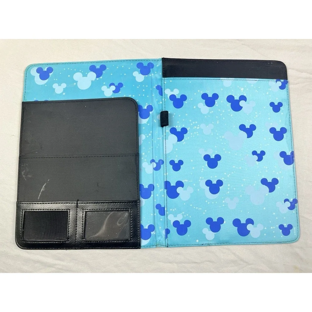 Disney Vacation Club DVC Member Black Faux Leather Portfolio For Notepad And Pen